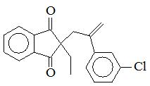 2-[2-(3-Chlorophenyl)-2-propen-1-yl]-2-ethyl-1H-indene-1,3(2H)-dione；
CPED